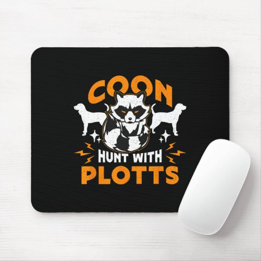 Coon Hunt Met Plotts Jacht Coon Hunters Raccoon Muismat (Met muis)