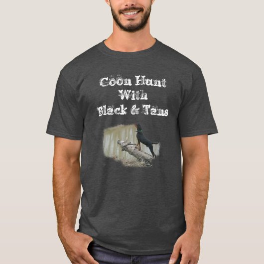 Coon Hunt met zwart en Tans T-shirt (Voorkant)