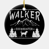 Coon Hunter Coonhound Dog Keramisch Ornament (Achterkant)