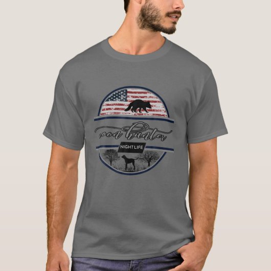 Coon Hunter - Night Life - American Hunter T-shirt (Voorkant)