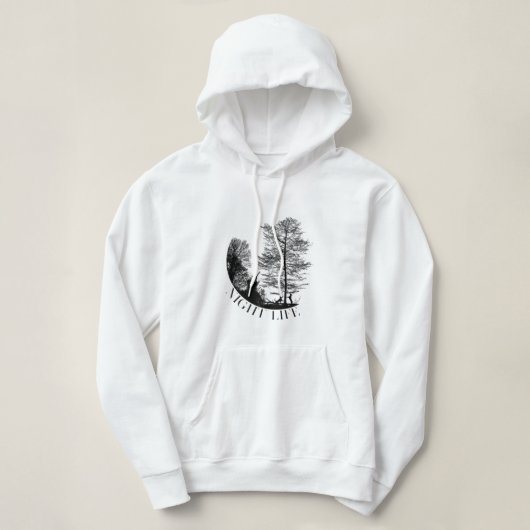 Coon Hunter Night Life - Raccoon Hunter Hound Dog Hoodie (Design voorkant)