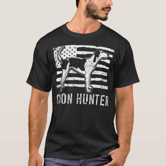 Coon Hunter Raccoon Hunting Dog Verenigde Staten V T-shirt (Voorkant)