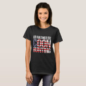 Coon Hunting American Flag Funny Raccoon Hunting T-shirt (Voorkant volledig)