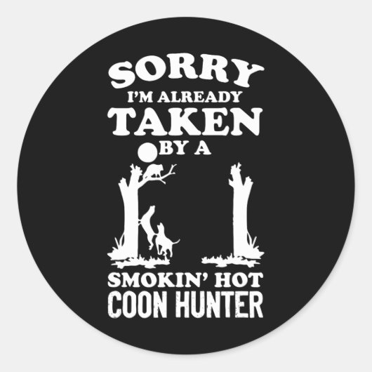 Coon Hunting Coonhounds Coon Hunters Ronde Sticker (Voorkant)