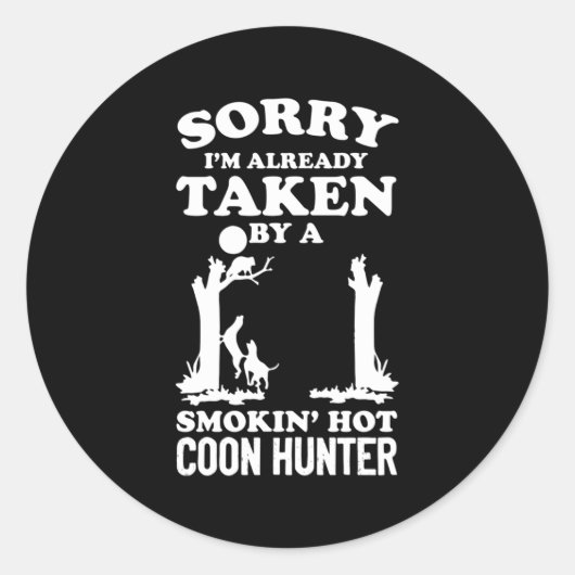 Coon Hunting Coonhounds Coon Hunters Ronde Sticker (Voorkant)