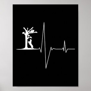 Coon Hunting Dogs Coonhound Heartbeat Poster