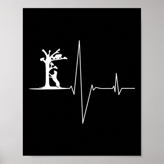 Coon Hunting Dogs Coonhound Heartbeat Poster (Voorkant)