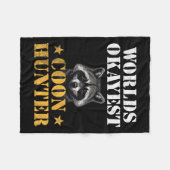 Coon Hunting Hunter Grappige Quote Raccoon Fleece Deken (Voorkant (Horizontaal))