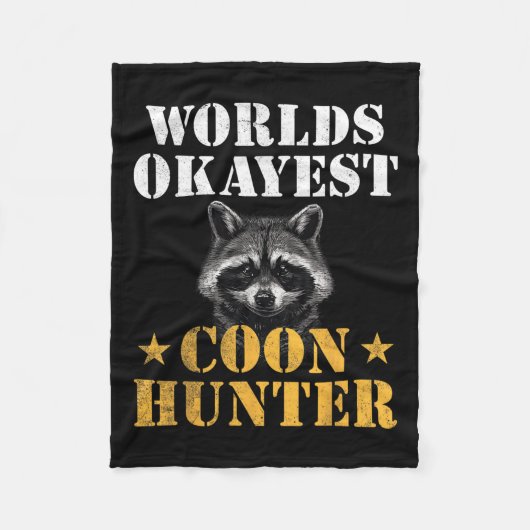 Coon Hunting Hunter Grappige Quote Raccoon Fleece Deken (Voorkant)