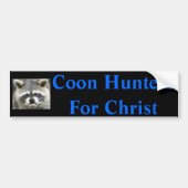 Coon jager voor Christus Bumpersticker (Voorkant)