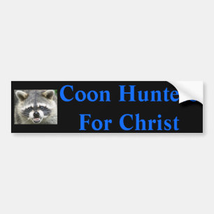 Coon jager voor Christus Bumpersticker