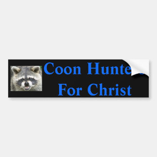 Coon jager voor Christus Bumpersticker