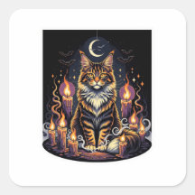 Coon met kaarsen - Maine Coon Halloween