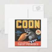 Coon "Porto Rican"  etiket zoete aardappelen Briefkaart (Voorkant / Achterkant)