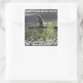 Coon Ride Vierkante Sticker (Tas)