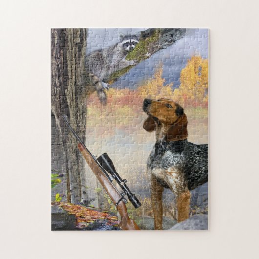 Coon Traped in een boom-puzzel Legpuzzel (Verticaal)