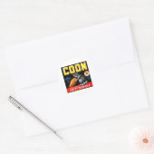 Coon zoete aardappelen ronde sticker (Envelop)
