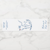 Coonamessett Inn Huwelijk Cape Cod Waterfles Etiket (Enkel label)