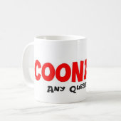 CoonAss - Enige vragen? Koffiemok (Voorkant links)
