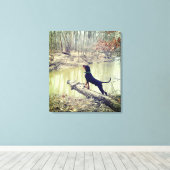 Coonheuvel op het riviercanvas canvas afdruk (Insitu (Houten vloer))