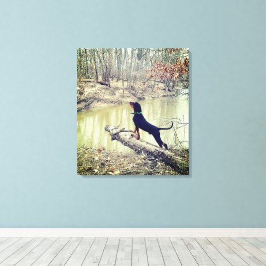 Coonheuvel op het riviercanvas canvas afdruk (Insitu (Houten vloer))