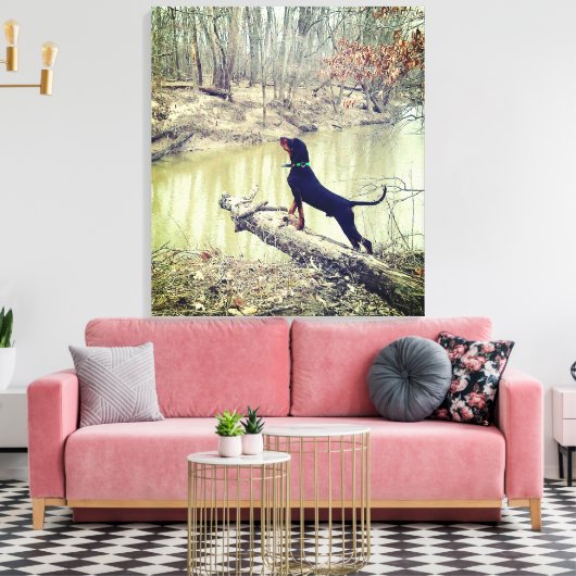 Coonheuvel op het riviercanvas canvas afdruk (Insitu (Woonkamer))