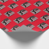 Coonhound & Amerikaanse vlag Cadeaupapier (Hoek)