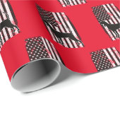 Coonhound & Amerikaanse vlag Cadeaupapier (Rol Hoek)