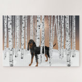 Coonhound Birch Forest Legpuzzel (Horizontaal)
