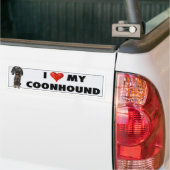 Coonhound (Black and Tan) Love BTC Bumpersticker (Op Truck)