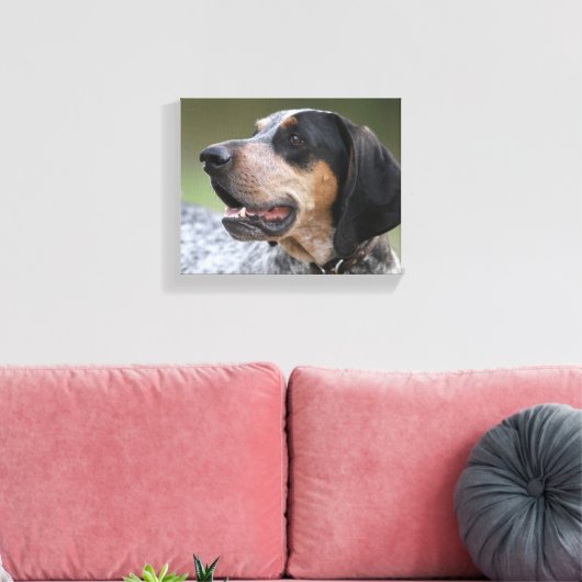 Coonhound Canvas Afdruk (Insitu (Woonkamer))