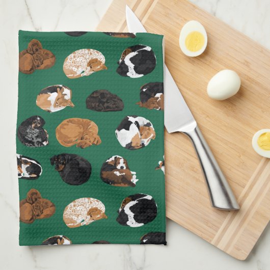 Coonhound Curl Theedoek (Quarter Fold)