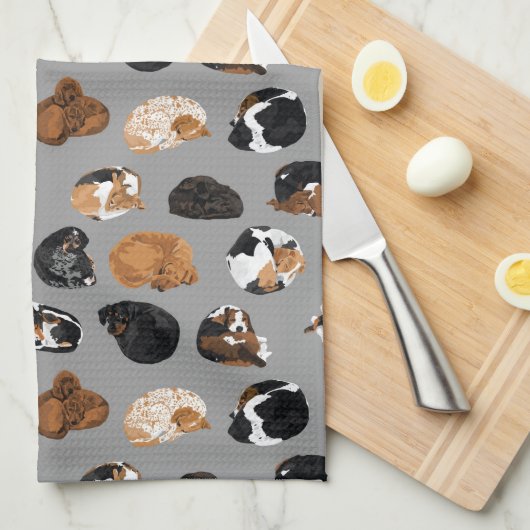 Coonhound Curl Theedoek (Quarter Fold)