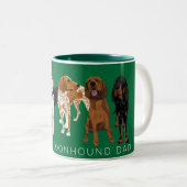Coonhound Dad Green Tweekleurige Koffiemok (Voorkant rechts)