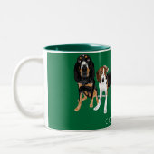 Coonhound Dad Green Tweekleurige Koffiemok (Links)