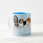 Coonhound Dad lichtblauw Tweekleurige Koffiemok (Voorkant links)