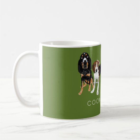 Coonhound Dad moss Koffiemok (Links)