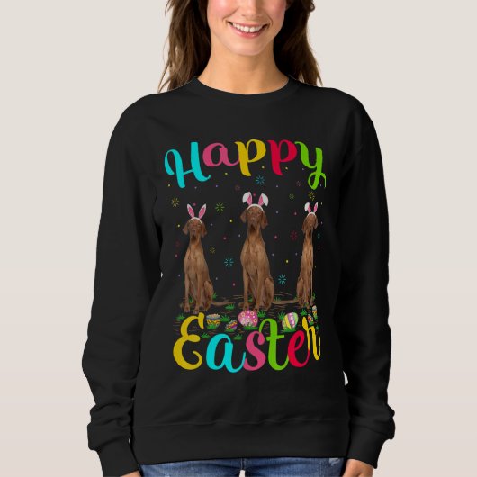 Coonhound Dog Easter Bunny Coonhound Happy E Trui (Voorkant)