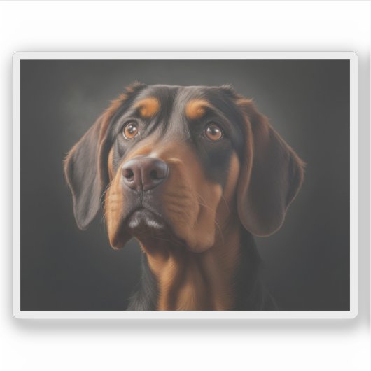 Coonhound Dog Sticker (Voorkant)