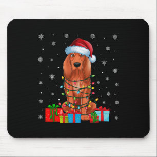 Coonhound Dog Ugly Xmas Lights Santa Coonhound Dog Muismat