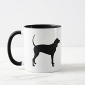 Coonhound Dog (zwart) Mok (Links)