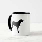 Coonhound Dog (zwart) Mok (Voorkant links)