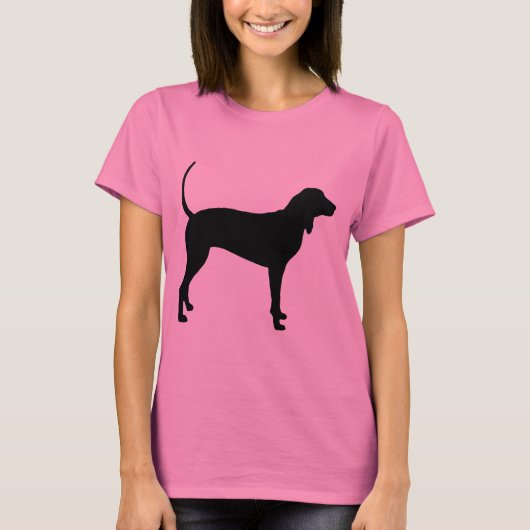 Coonhound Dog (zwart) T-shirt (Voorkant)