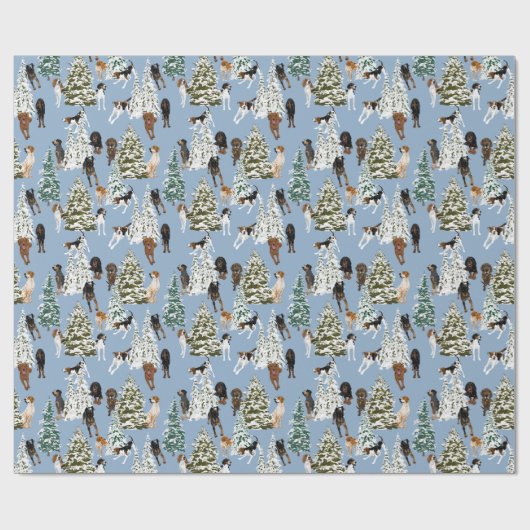 Coonhound Forest blue Cadeaupapier (Vlak)