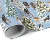 Coonhound Forest blue Cadeaupapier (Rol Hoek)