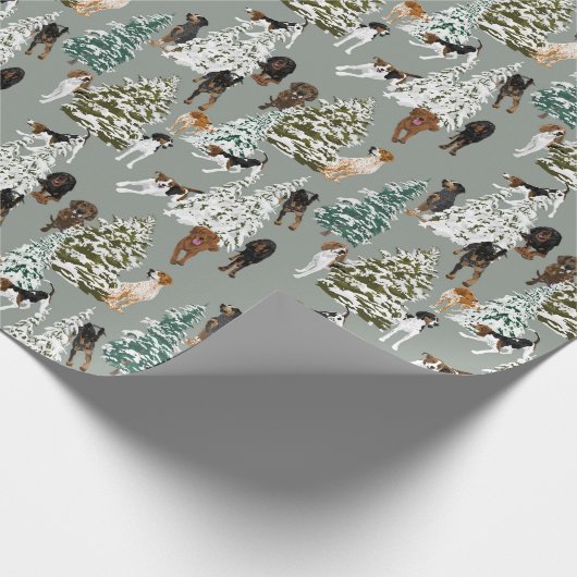 Coonhound Forest Cadeaupapier (Hoek)