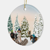 Coonhound-hoeden Keramisch Ornament (Links)