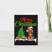 Coonhound Hond Kerstboom Lights Xmas Coonhound Kaart (Voorkant)
