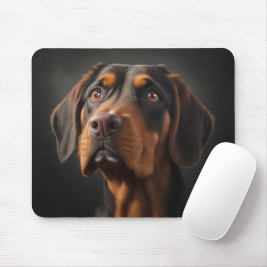 Coonhound hond muismat (Met muis)