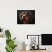 Coonhound hond poster (Thuiskantoor)
